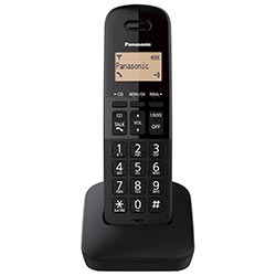 TELEFONE PANASONIC S/ FIO KX-TGB310LAB 1 BASE/BINA/BIVOLT PRETO