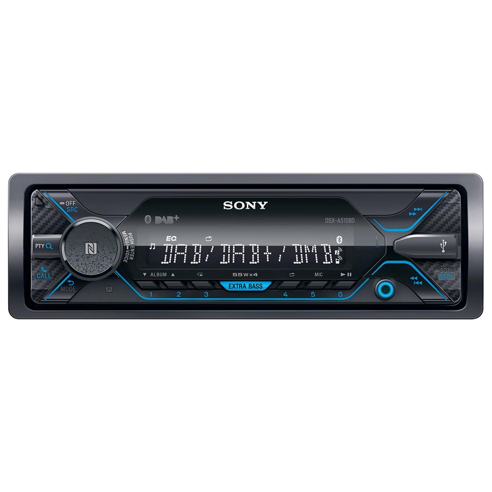 Toca CD Sony DSX-A416BT Bluetooth / USB / AM / FM / NFC / Aux - Preto