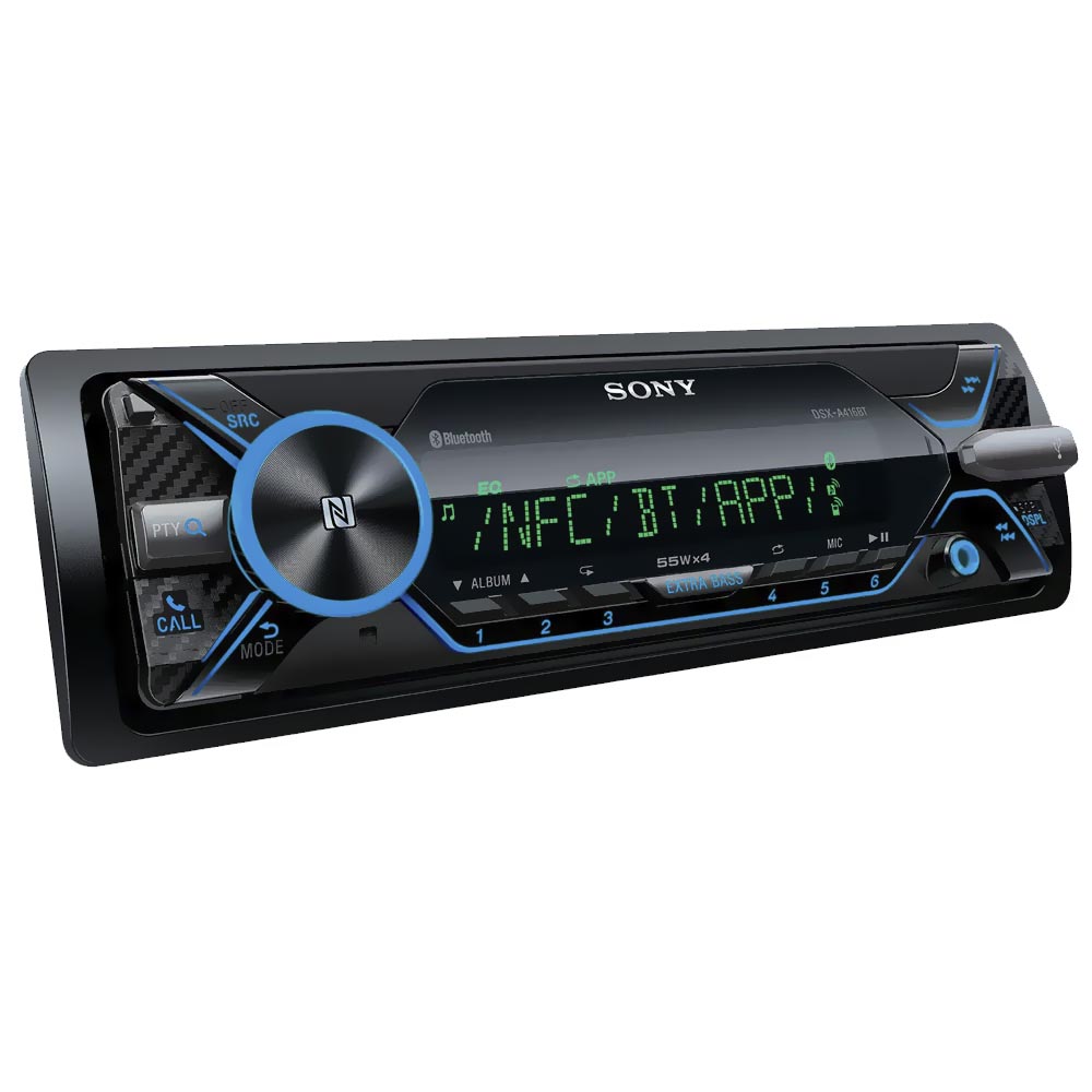 Toca CD Sony DSX-A416BT Bluetooth / USB / AM / FM / NFC / Aux - Preto