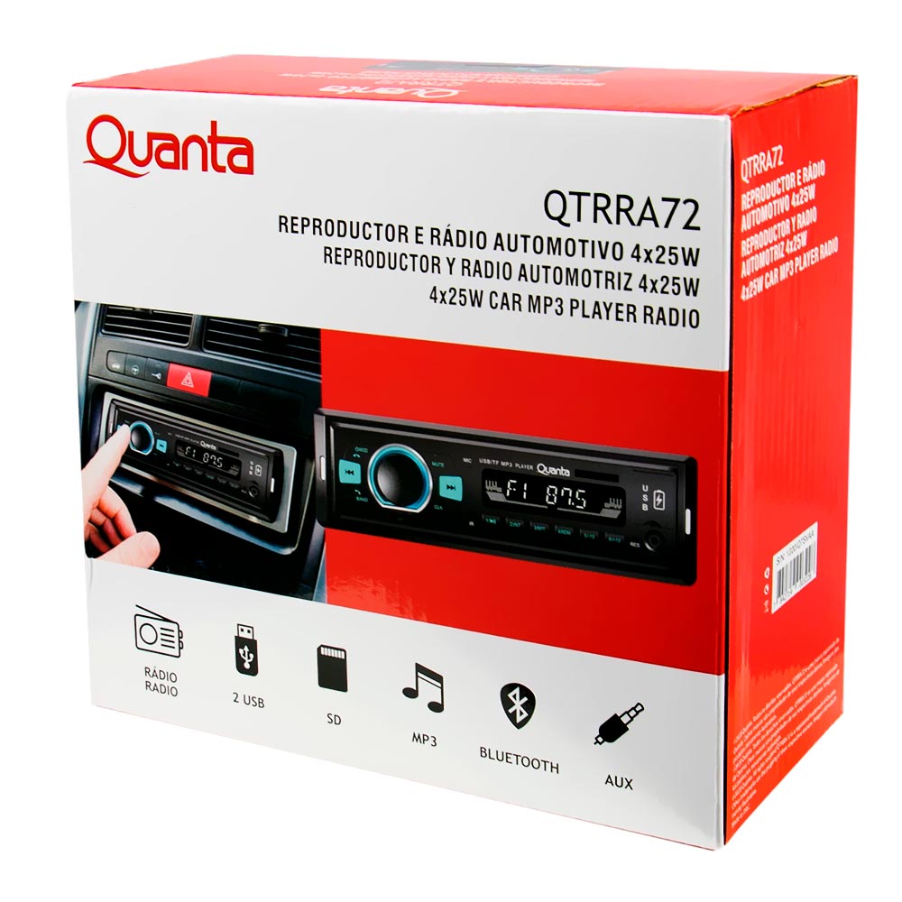 Toca Radio Quanta QTRRA72 Bluetooth / FM / USB / SD