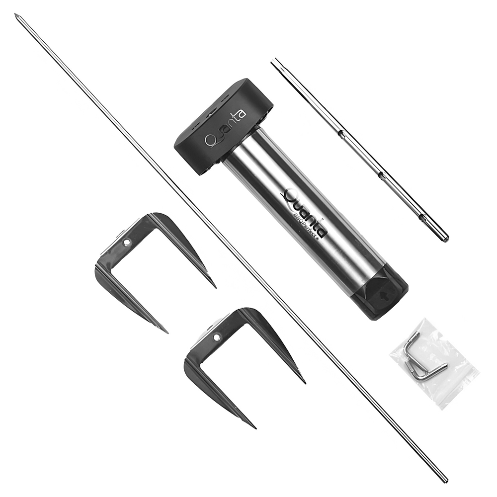 Espeto Giratorio Quanta BBQ Perfect QTEGE102 6K - Prata + Abridor QTAGM01