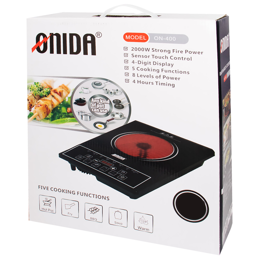 Fogão Elétrico Onida ON-400 Infravermelho 1000W / 110V - Preto