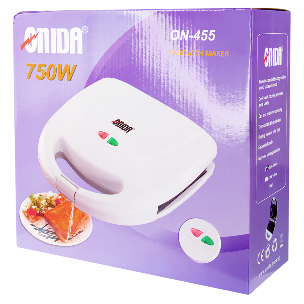 Sanduicheira Onida ON-455 750W / 110V - Branco
