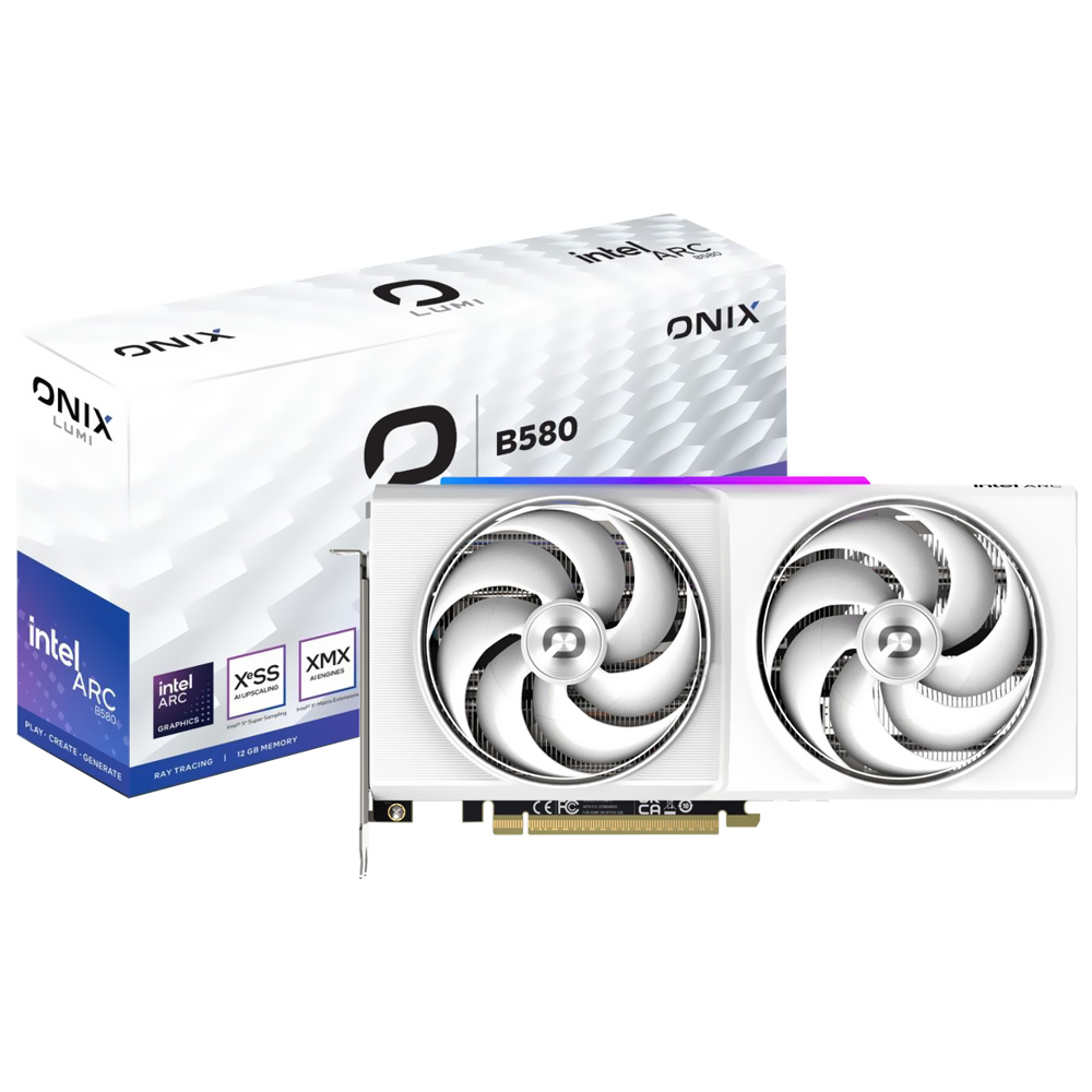 Placa de Video Onix Lumi OC 12GB Intel ARC B580 GDDR6 - 8346-00278