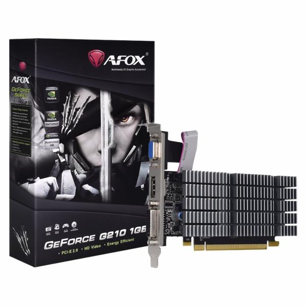 Placa de Vídeo AFOX 1GB GeForce G210 DDR2 - AF210-1024D2LG2