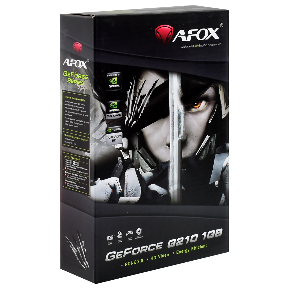 Placa de Vídeo AFOX 1GB GeForce G210 DDR3 - AF210-1024D3L5-V2