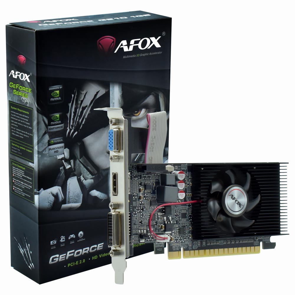 Placa de Vídeo AFOX 1GB GeForce G210 DDR3 - AF210-1024D3L5