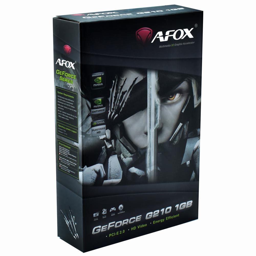 Placa de Vídeo AFOX 1GB GeForce G210 DDR3 - AF210-1024D3L5