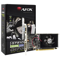 Placa de Vídeo AFOX 1GB GeForce GT610 DDR3 - AF610-1024D3L7-V5