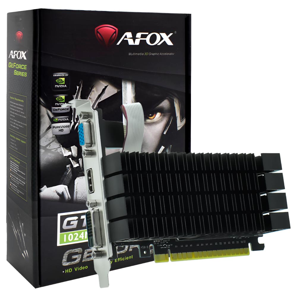 Placa de Vídeo AFOX 1GB GeForce GT730 DDR3 - AF730-1024D3L3-V3