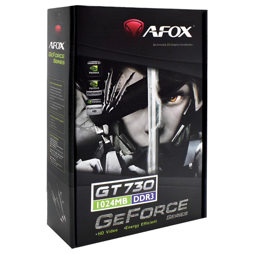 Placa de Vídeo AFOX 1GB GeForce GT730 DDR3 - AF730-1024D3L3-V3