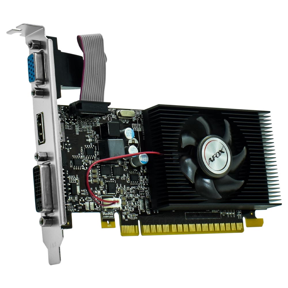 Placa de Vídeo AFOX 1GB GeForce GT730 DDR3 - AF730-1024D3L7-V1