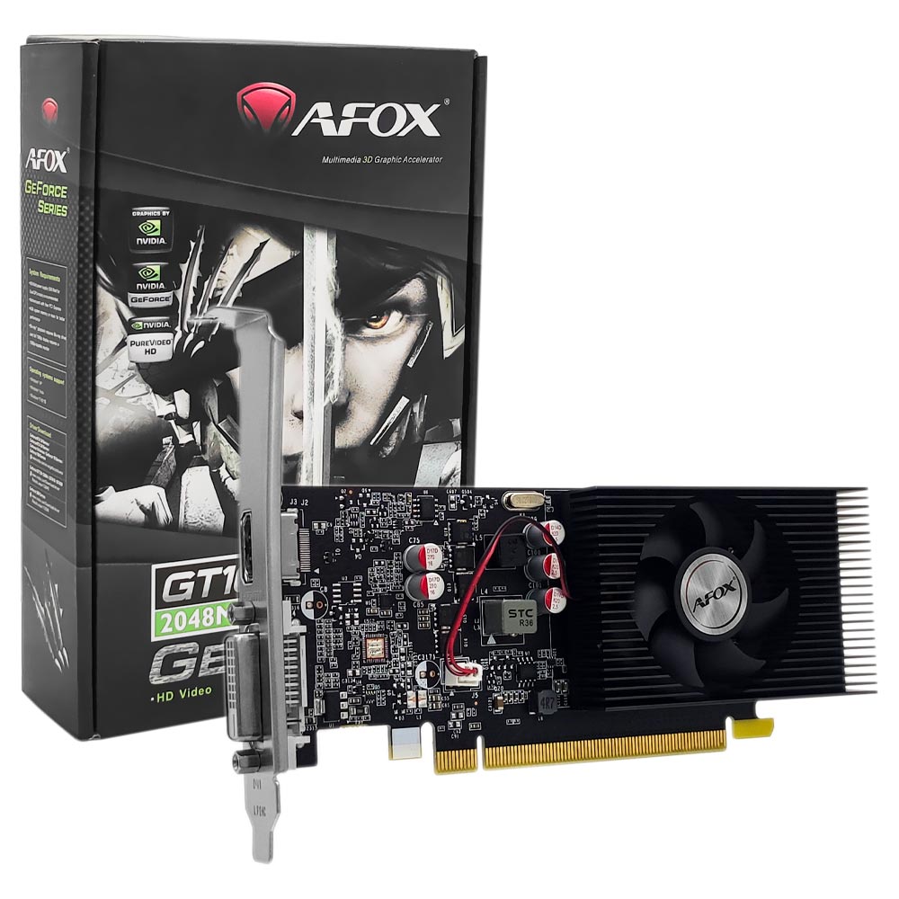 Placa de Vídeo AFOX 2GB GeForce GT1030 GDDR5 - AF1030-2048D5L5-V2