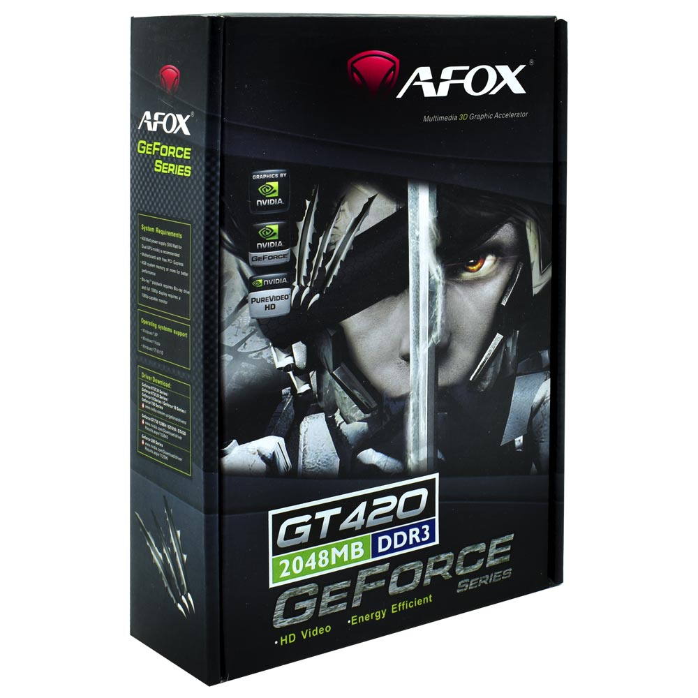 Placa de Vídeo AFOX 2GB GeForce GT420 DDR3 - AF420-2048D3L5
