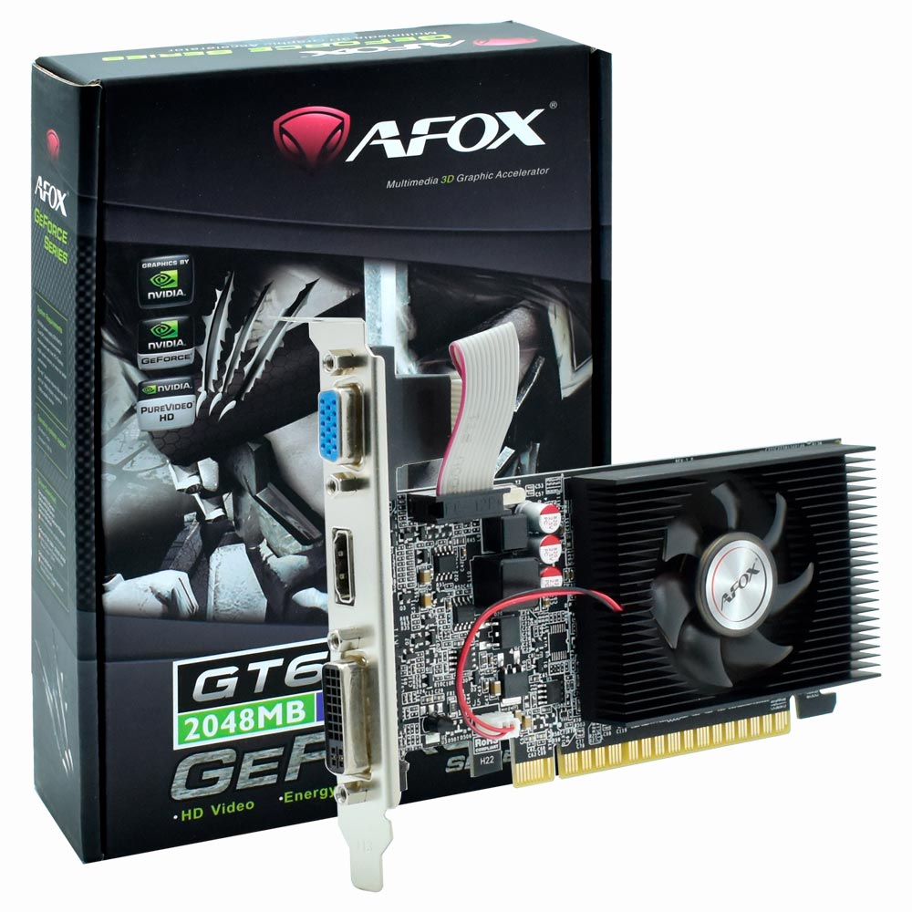 Placa de Vídeo AFOX 2GB GeForce GT610 DDR3 - AF610-2048D3L7-V5