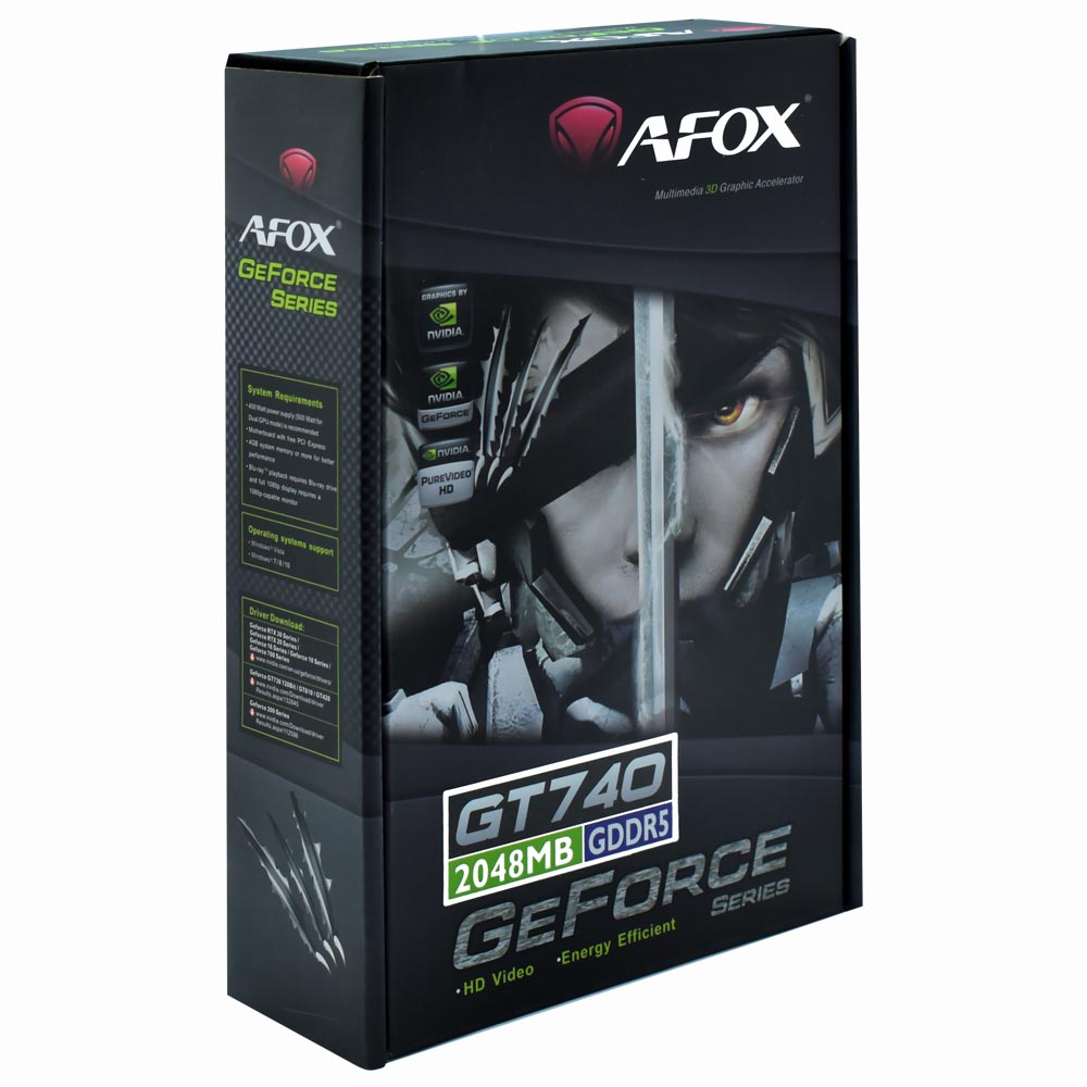 Placa de Vídeo AFOX 2GB GeForce GT740 GDDR5 - AF740-2048D5L4