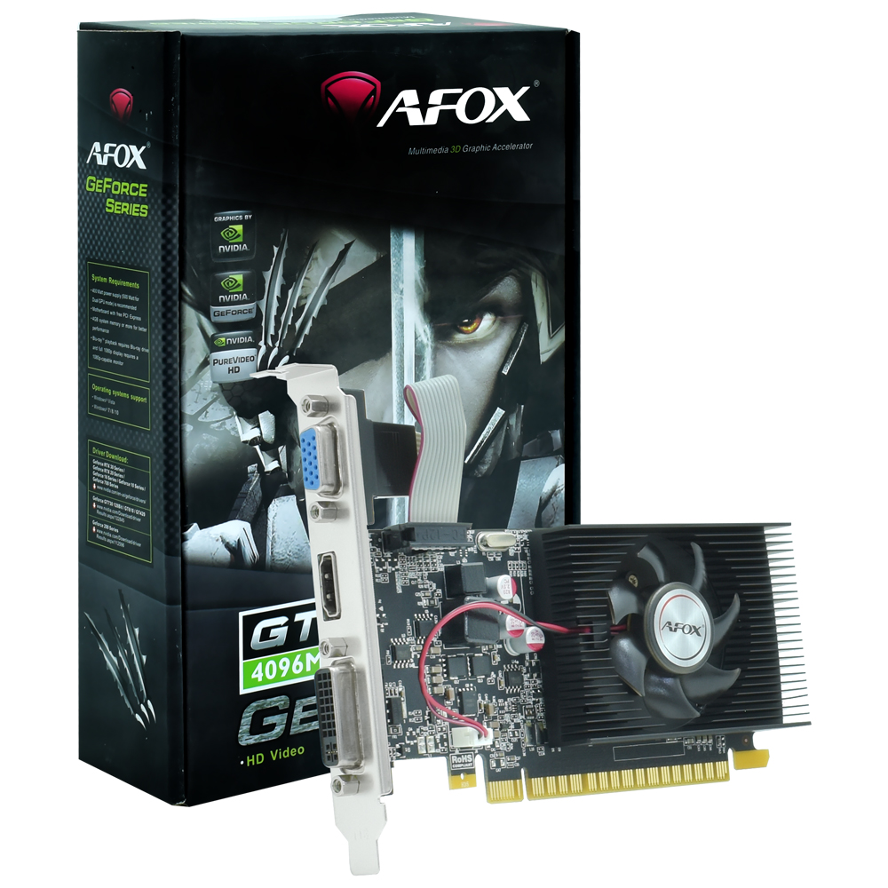 Placa de Vídeo AFOX 4GB GeForce GT42 DDR3 - AF420-4096D3L5