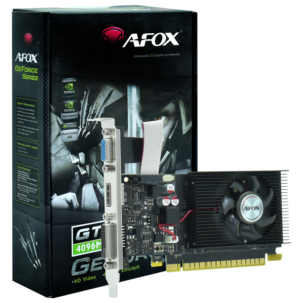 Placa de Vídeo AFOX 4GB GeForce GT730 DDR3 - AF730-4096D3L3-V2