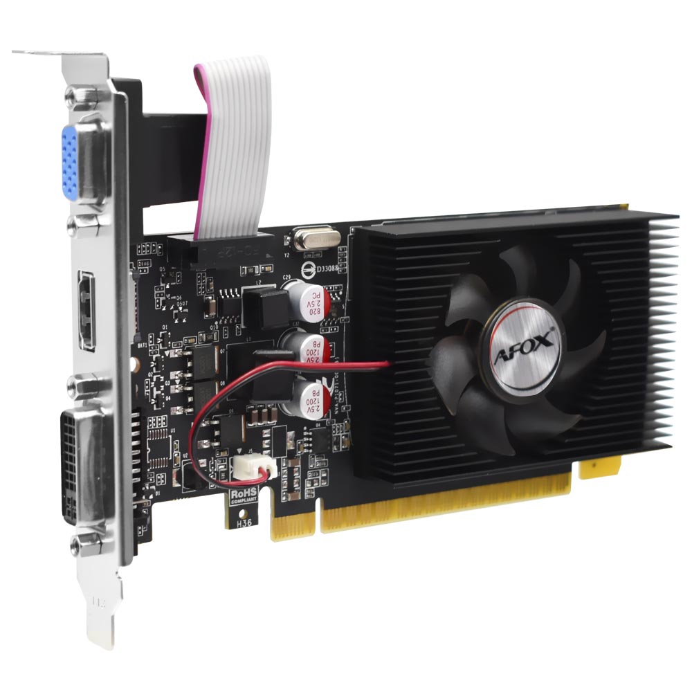 Placa de Vídeo AFOX 4GB GeForce GT730 DDR3 - AF730-4096D3L6