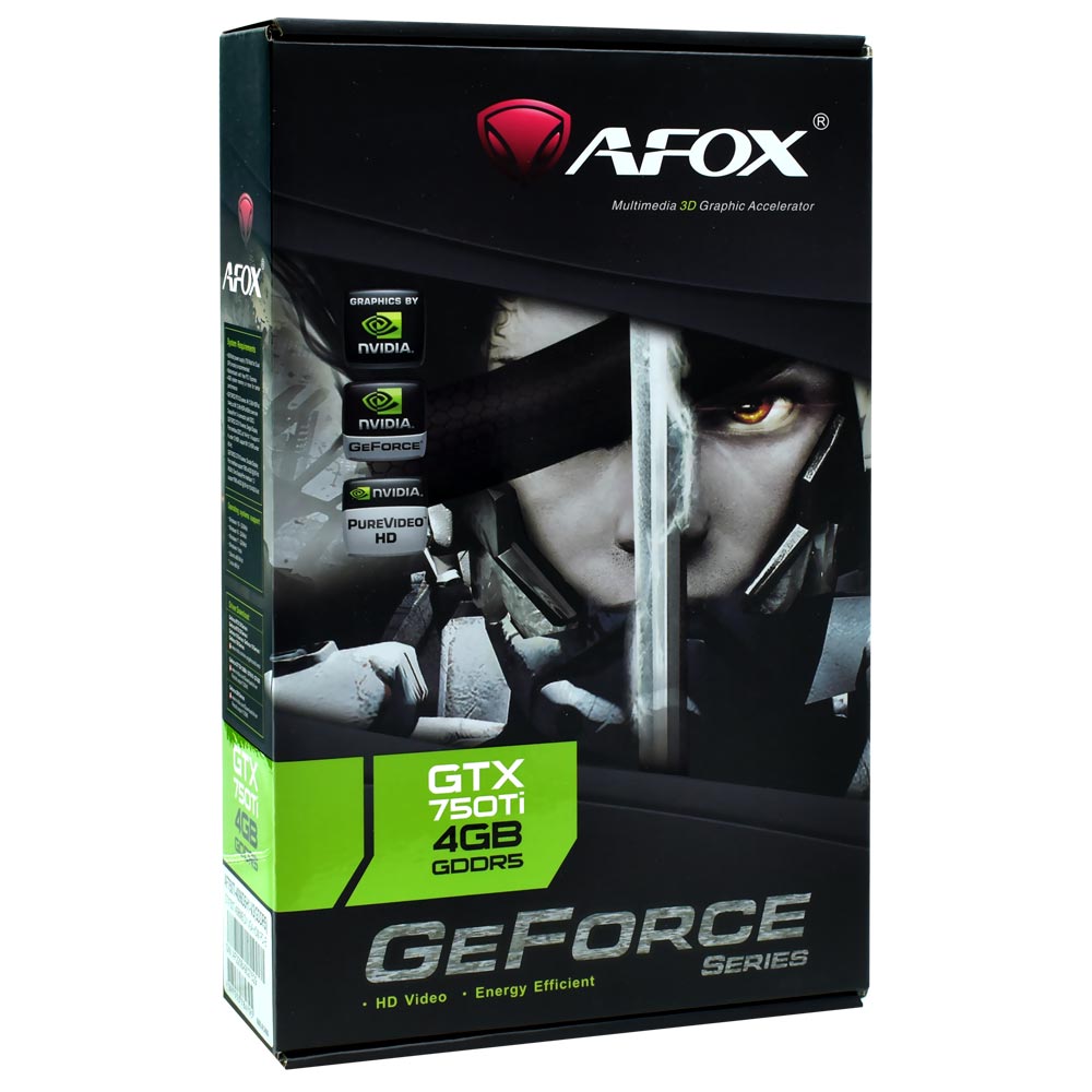 Placa de Vídeo AFOX 4GB GeForce GTX750Ti DDR5 - AF750TI-4096D5H1-V2