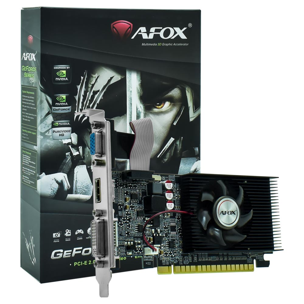 Placa de Vídeo AFOX 512MB GeForce G210 DDR3 - AF210-512D3L3-V2