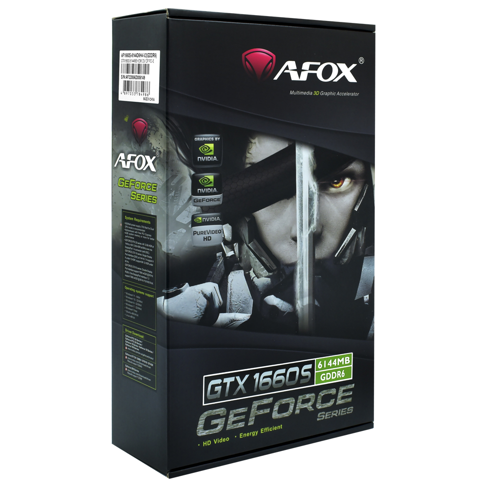 Placa de Vídeo AFOX 6GB GeForce GTX1660 Super GDDR6 - AF1660S-6144D6H4 ...