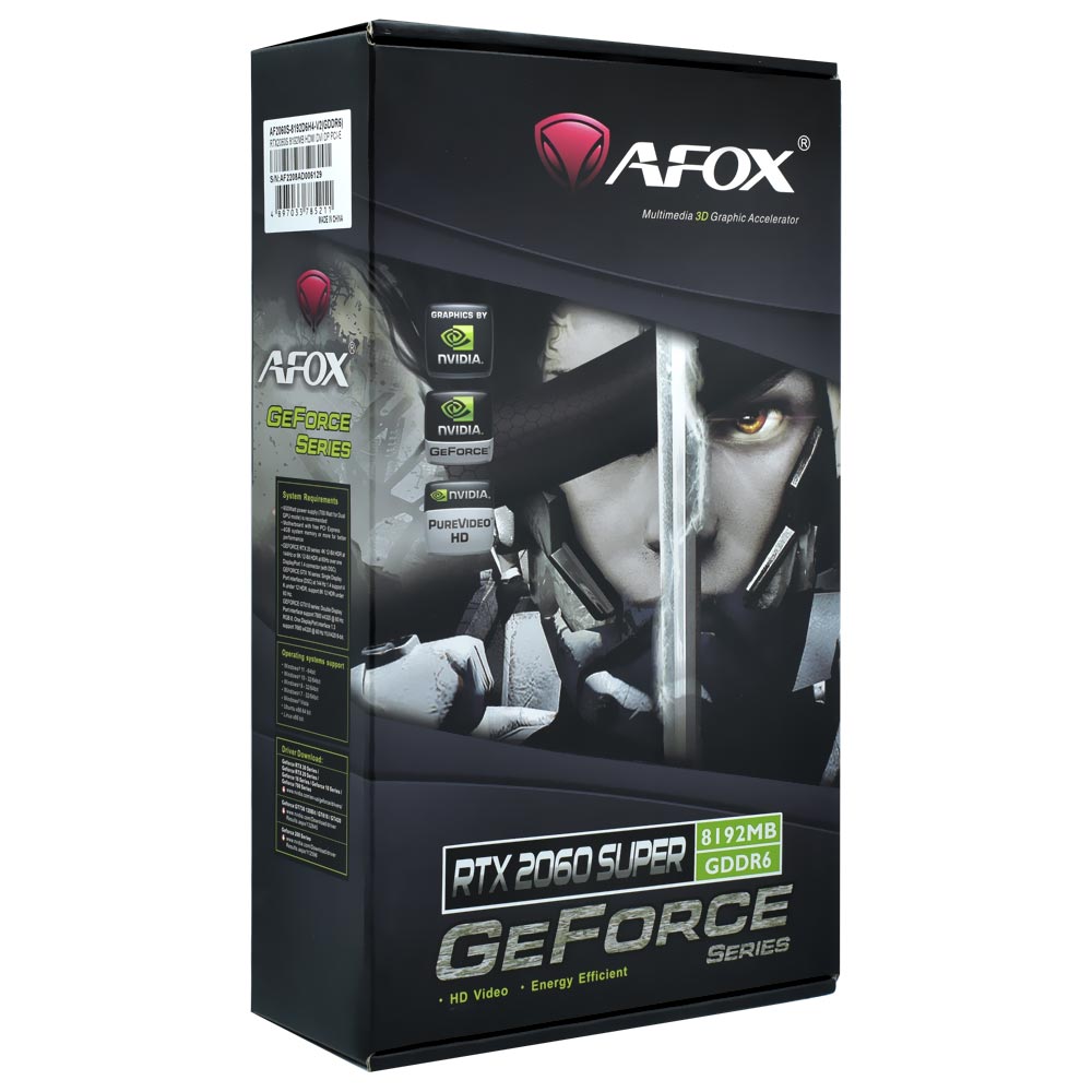 Placa de Vídeo AFOX 8GB GeForce RTX2060 Super GDDR6 - AF2060S-8192D6H4 ...