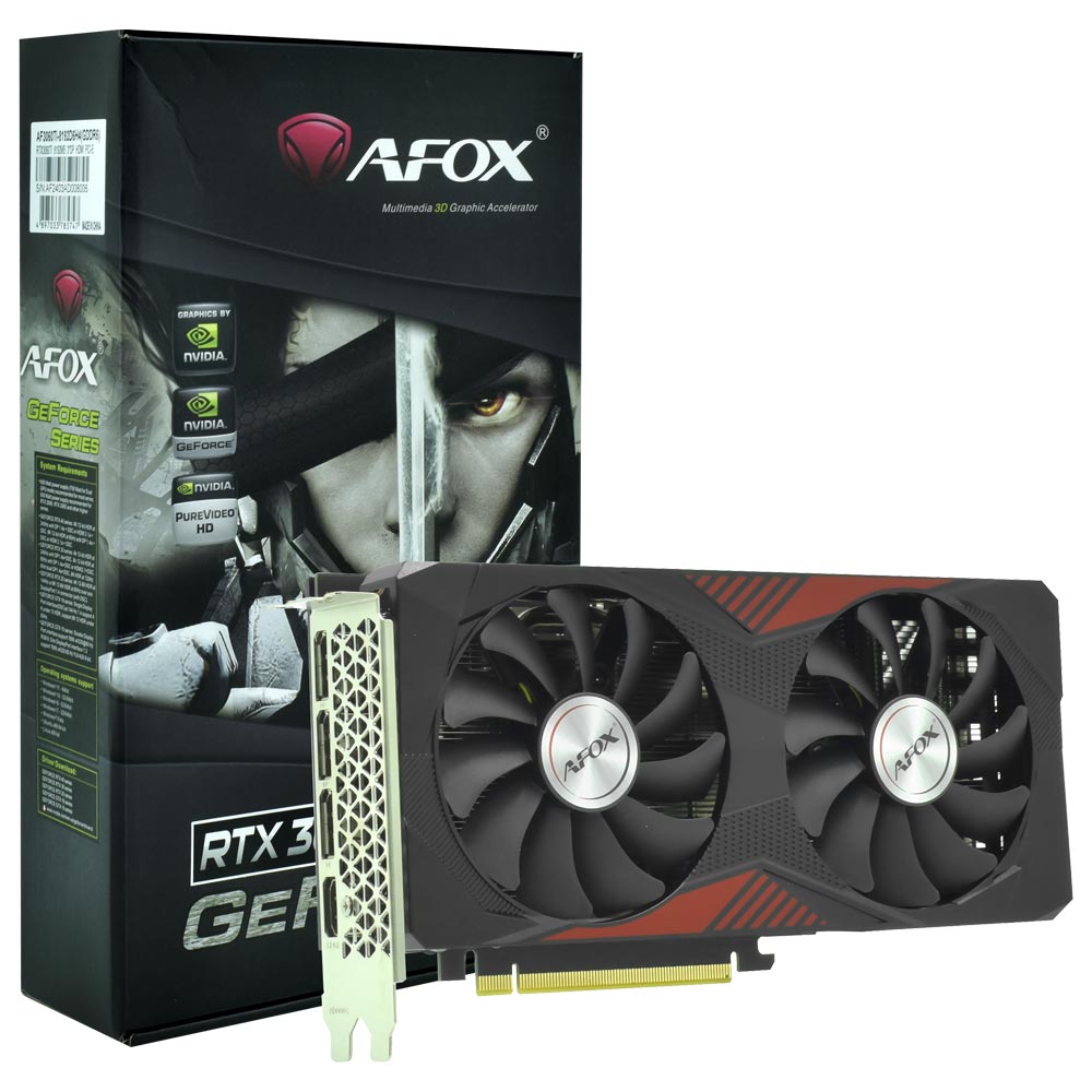 Placa de Vídeo AFOX 8GB GeForce RTX3060TI GDDR6 - AF3060TI-8192D6H4