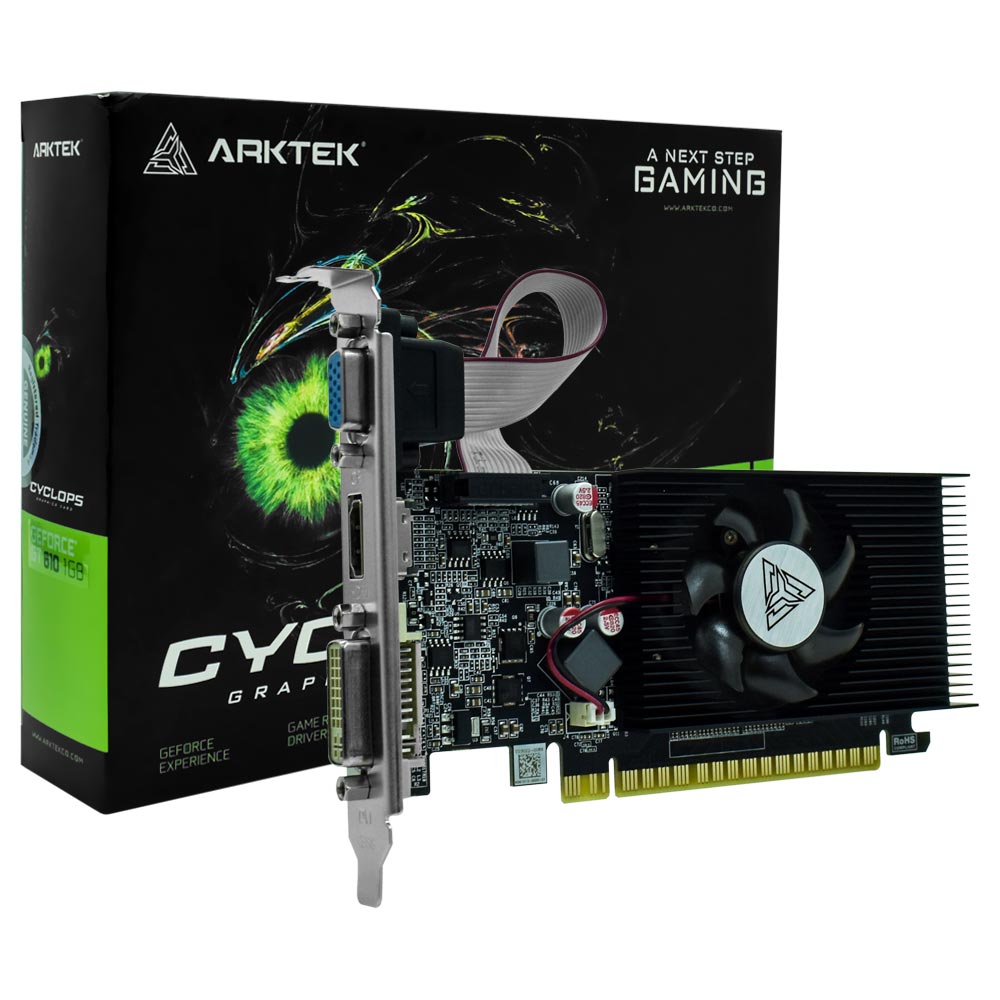 Placa de Vídeo Arktek Cyclops Gaming 1GB GeForce GT610 DDR3 - AKN610D3S1GL1