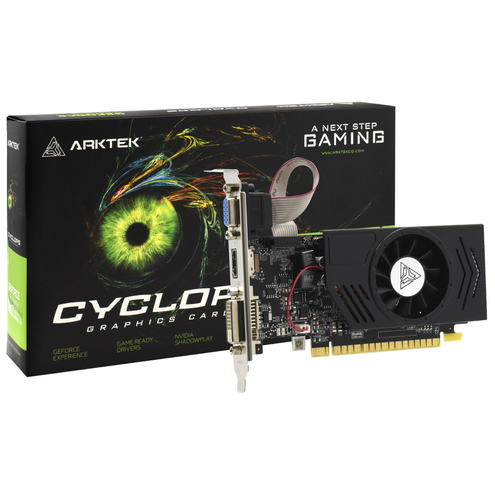Placa de Vídeo Arktek Cyclops Gaming 4GB GeForce GT740 DDR3 - AKN740D3S4GL1
