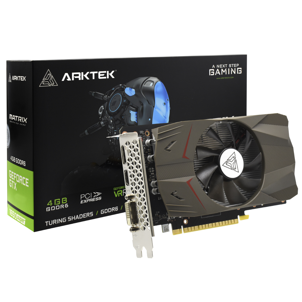 Placa de Vídeo Arktek Matrix Gaming 4GB GeForce GTX1650 Super GDDR6 - AKN1650SD6S4GHS1 (1 Fan)