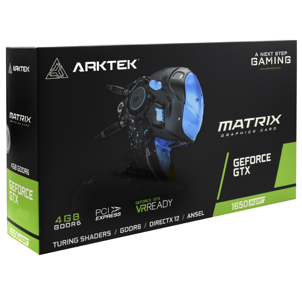 Placa de Vídeo Arktek Matrix Gaming 4GB GeForce GTX1650 Super GDDR6 - AKN1650SD6S4GHS1 (1 Fan)