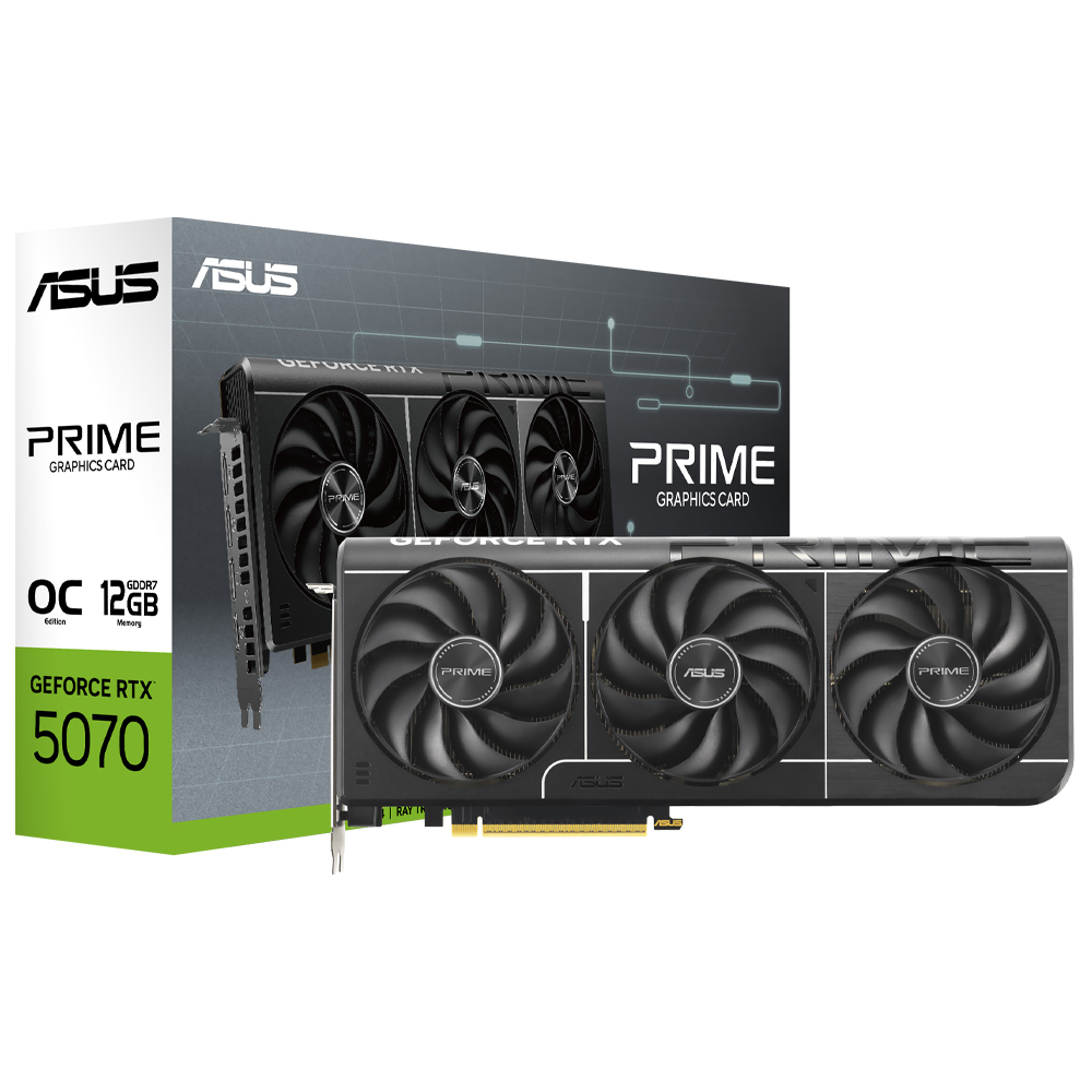 Placa de Video ASUS Prime OC 12GB GeForce RTX5070 GDDR7 - PRIME-RTX5070-O12G