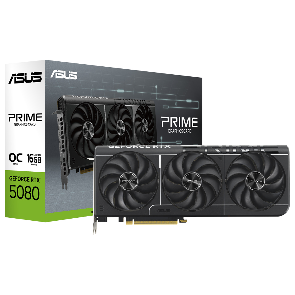 Placa de Video ASUS Prime OC 16GB GeForce RTX5080 GDDR7 - PRIME-RTX5080-O16G