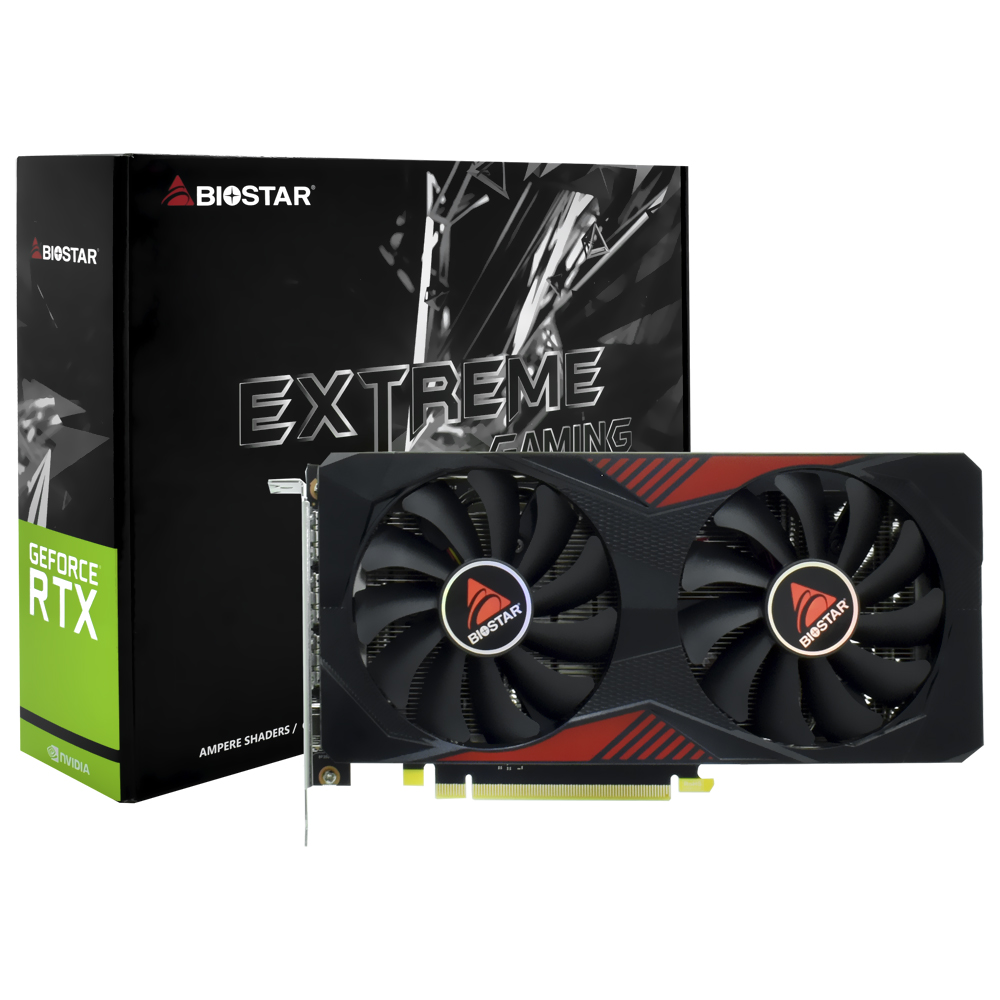 Placa de Vídeo Biostar Extreme Gaming 12GB GeForce RTX3060 GDDR6 - VN3606RML9