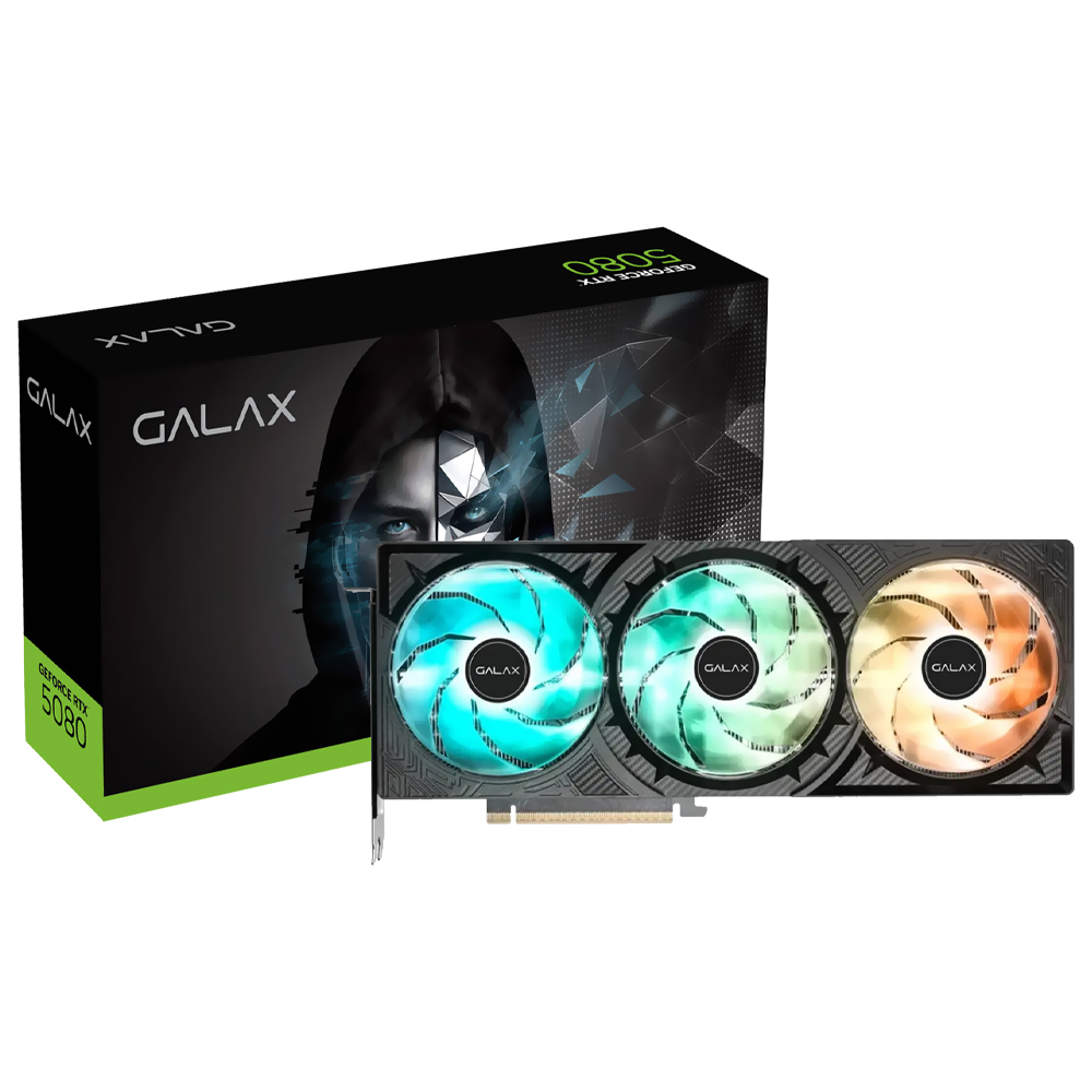 Placa de Vídeo Galax 1-Click OC 16GB GeForce RTX5080 GDDR7 - 58NZN6MDBBOC