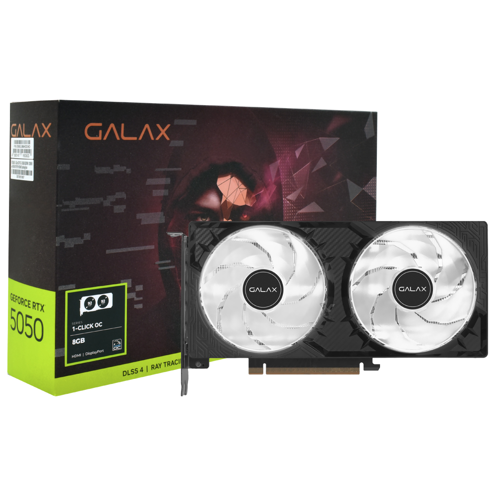 Placa de Vídeo Galax 1-Click OC 8GB GeForce RTX5050 GDDR6 - 55NSL8MHDCHD