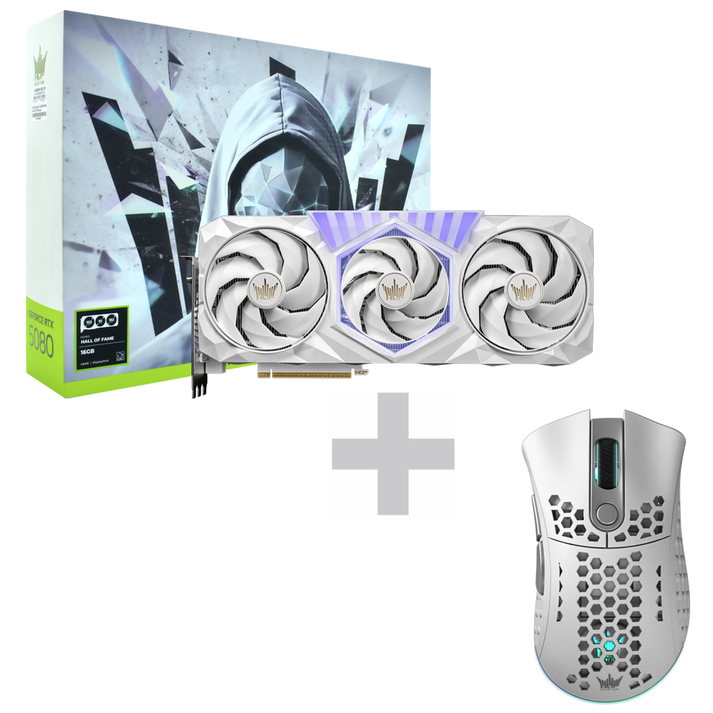 Placa de Vídeo Galax HOF Gaming 16GB GeForce RTX5080 GDDR7 - Branco (58NZN6MDDPFG)