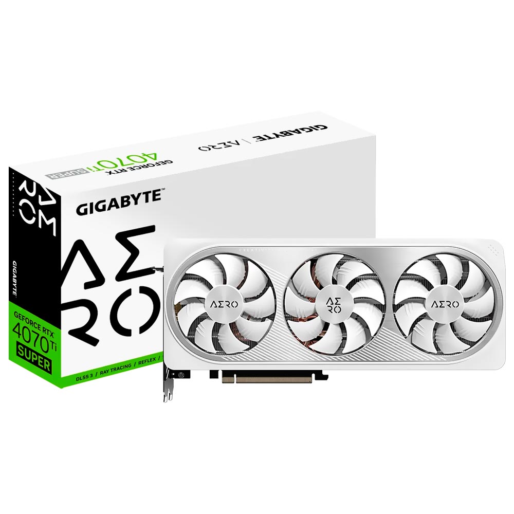 Placa de Vídeo Gigabyte Aero OC 16GB GeForce RTX4070TI SUPER GDDR6X - GV-N407TSAERO OC-16GD