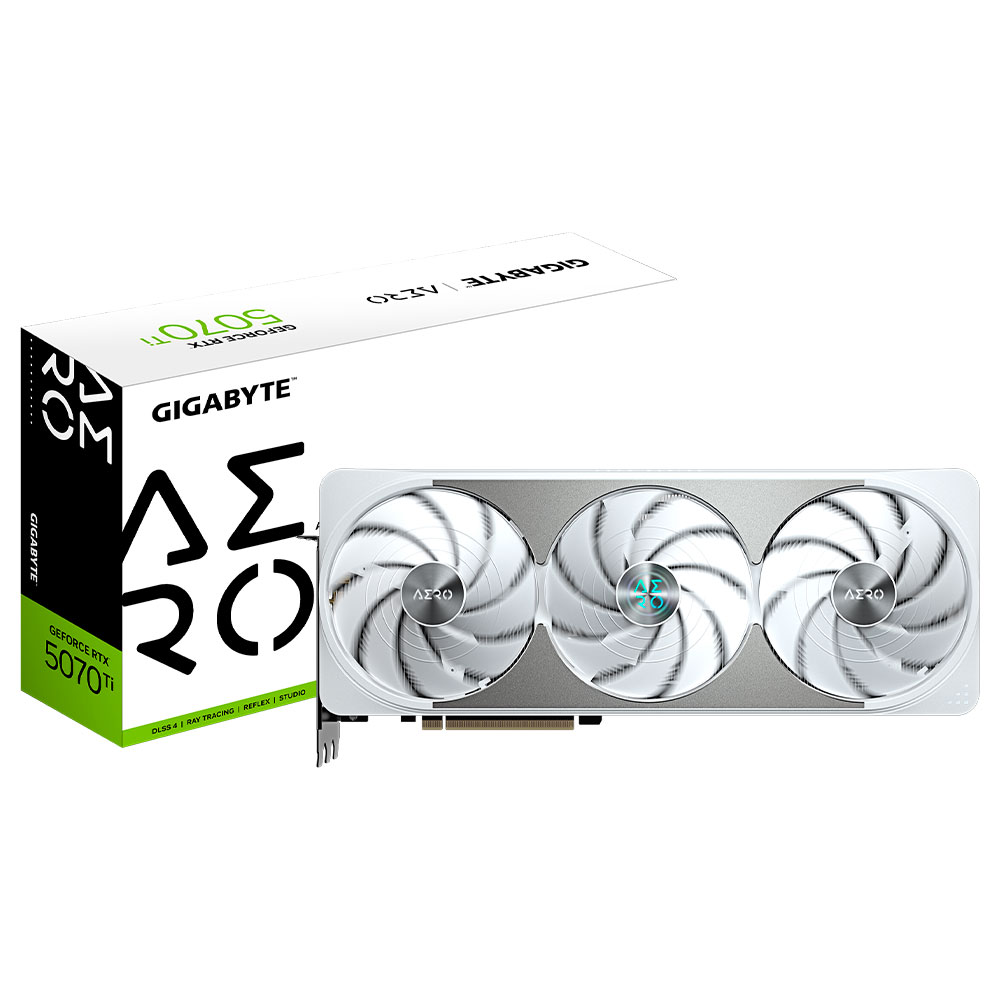 Placa de Vídeo Gigabyte Aero OC 16GB GeForce RTX5070TI GDDR7 - GV-N507TAERO OC-16GD