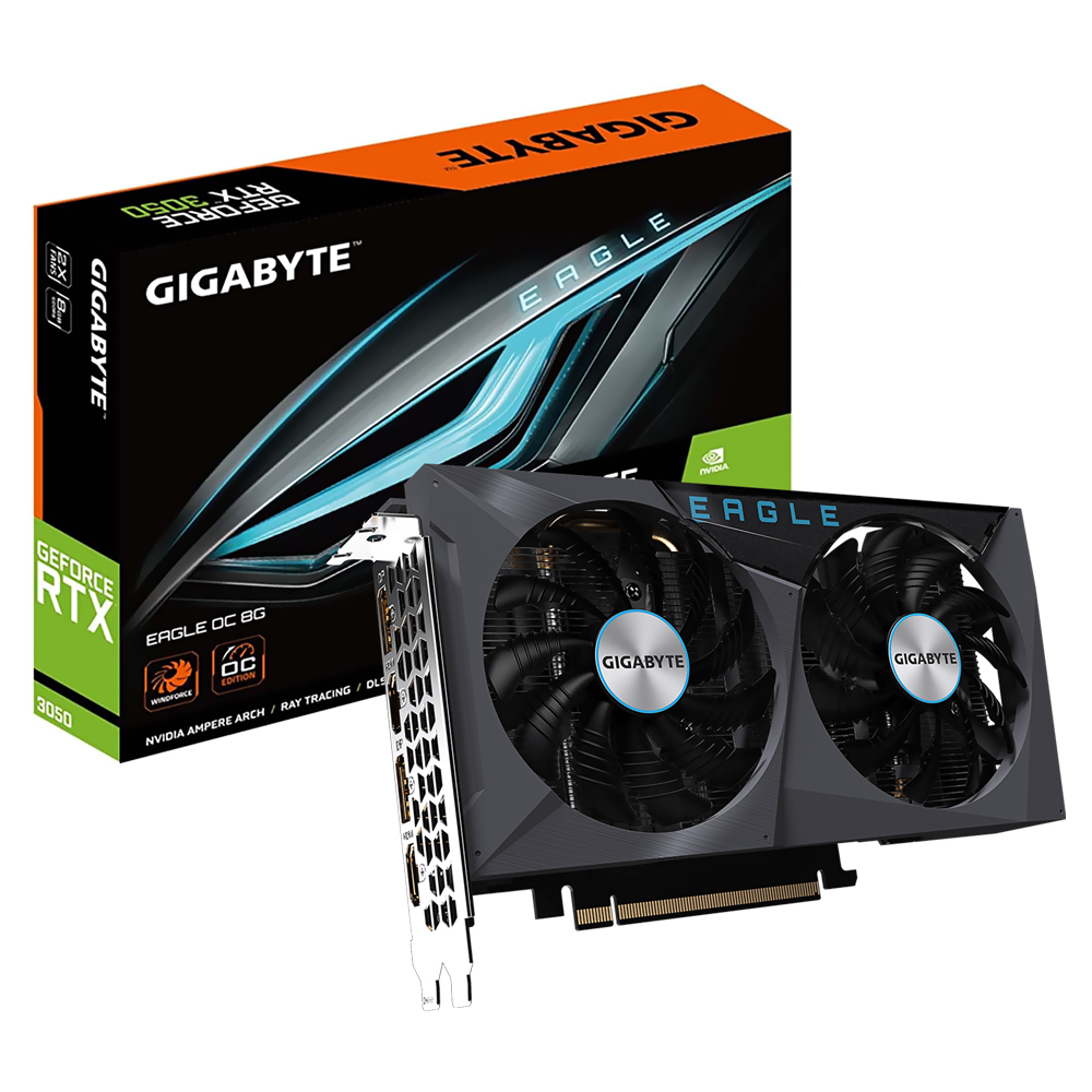Placa de Vídeo Gigabyte Eagle OC 8GB GeForce RTX3050 GDDR6 - GV ...