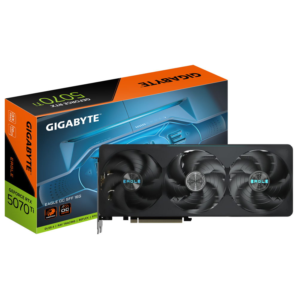 Placa de Vídeo Gigabyte Eagle OC SFF 16GB GeForce RTX5070TI GDDR7 - GV-N507TEAGLE OC-16GD