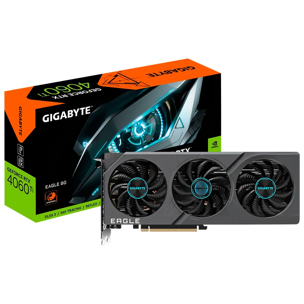 Placa de Vídeo Gigabyte Eagle WF 8GB GeForce RTX4060TI GDDR6 - GV-N406TEAGLE-8GD