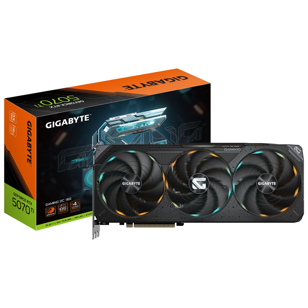 Placa de Vídeo Gigabyte Gaming OC 16GB GeForce RTX5070TI GDDR7 - GV-N507TGAMING OC-16GD