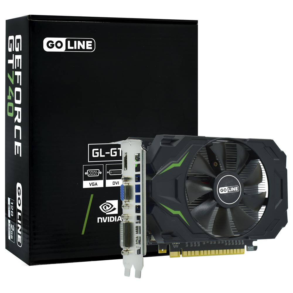 Placa de Vídeo Goline 2GB GeForce GT740 GDDR5 - GL-GT740-2GB-D5