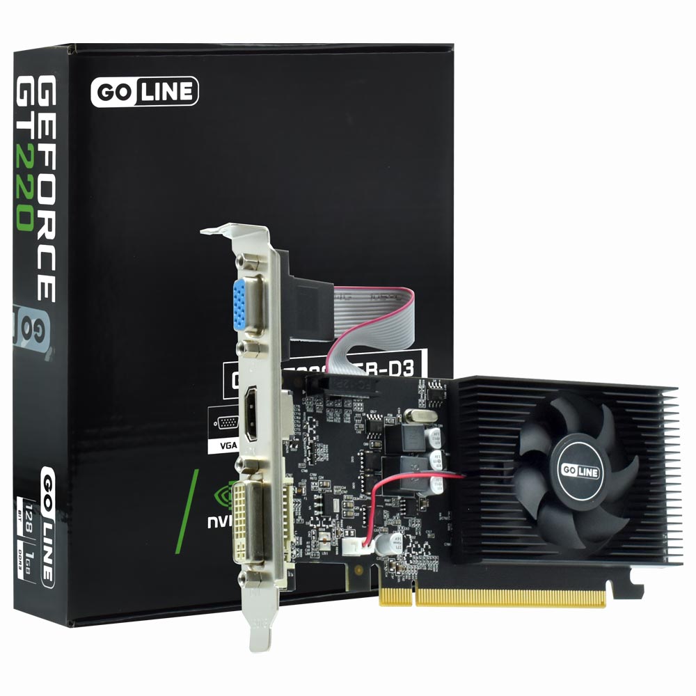 Placa de Vídeo Goline V2 1GB GeForce GT220 DDR3 - GL-GT220-1GB-D3