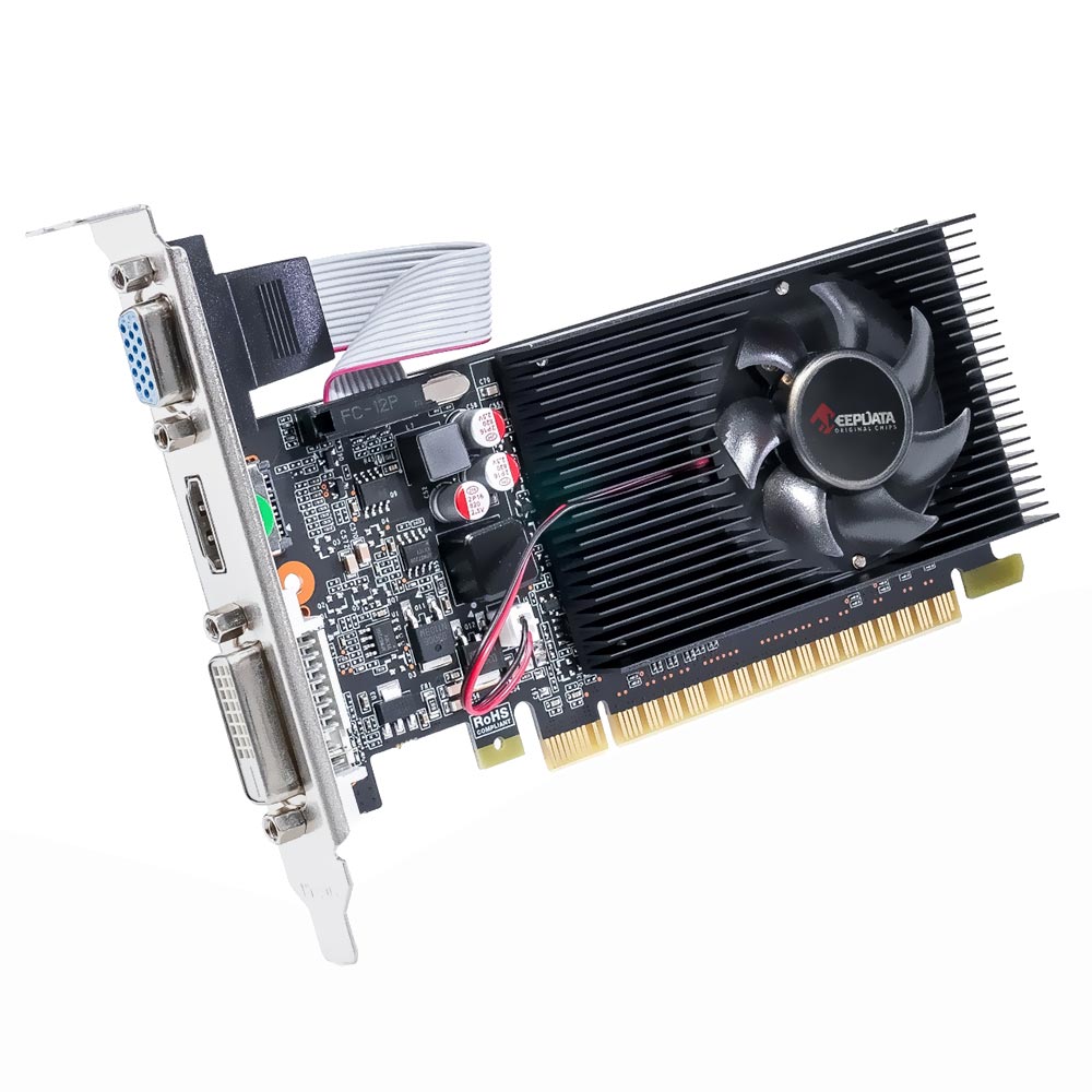 Placa de Vídeo Keepdata 1GB GeForce GT210 DDR3 - LOW PROFILE KDGT210-1GD3/64B