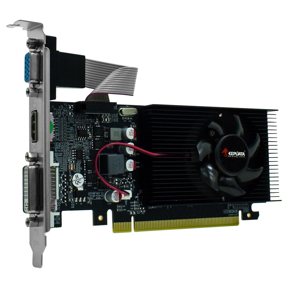 Placa de Vídeo Keepdata 2GB GeForce GT610 DDR3 - LOW PROFILE KDGT610-2GD3/64B