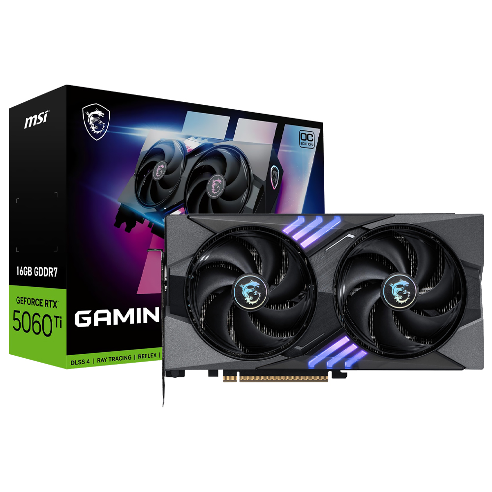 Placa de Vídeo MSI Gaming OC 16GB GeForce RTX5060TI GDDR7 - 912-V535-039