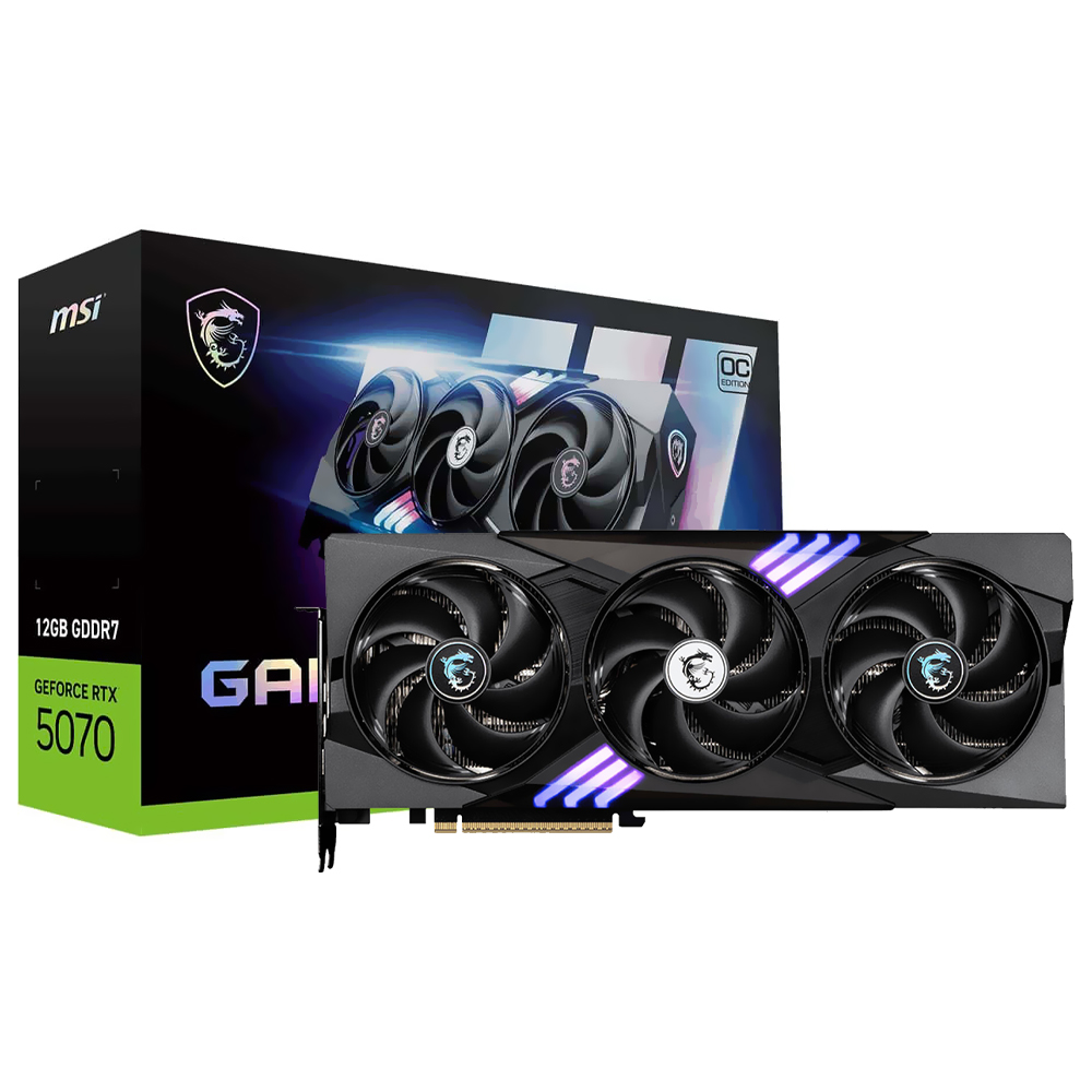 Placa de Vídeo MSI Gaming Trio OC 12GB GeForce RTX5070 GDDR7 - 912-V532-019